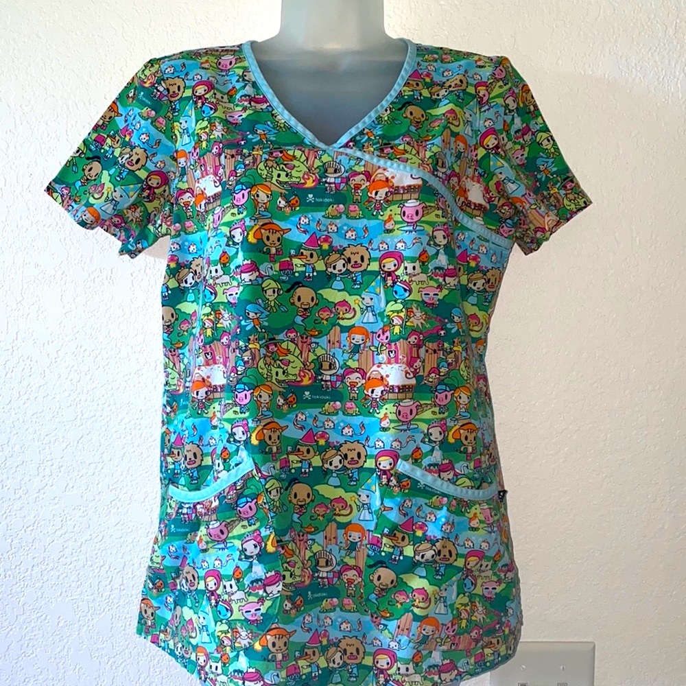 RARE Tokidoki FAIRYTELLA x Koi Scrub top